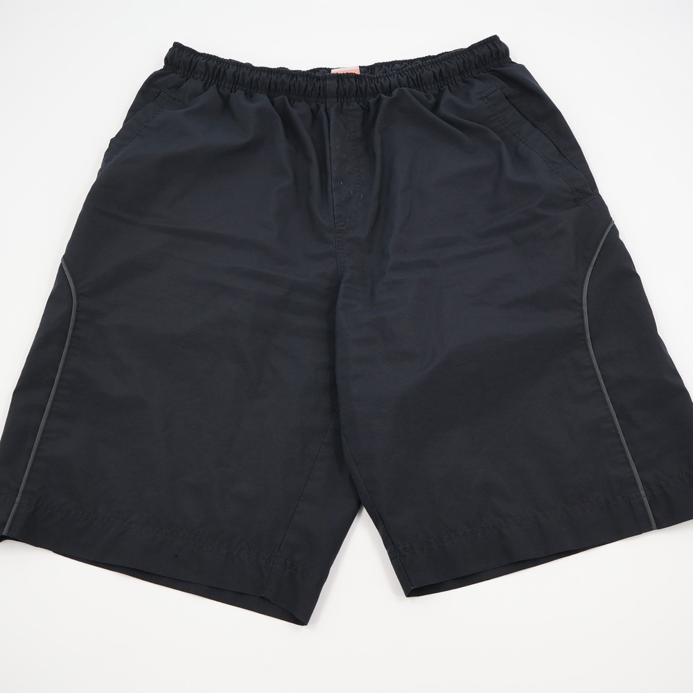 Nike Athletic Dept‎ Shorts Mens XL Black Elastic Waist Piping Pockets Workout